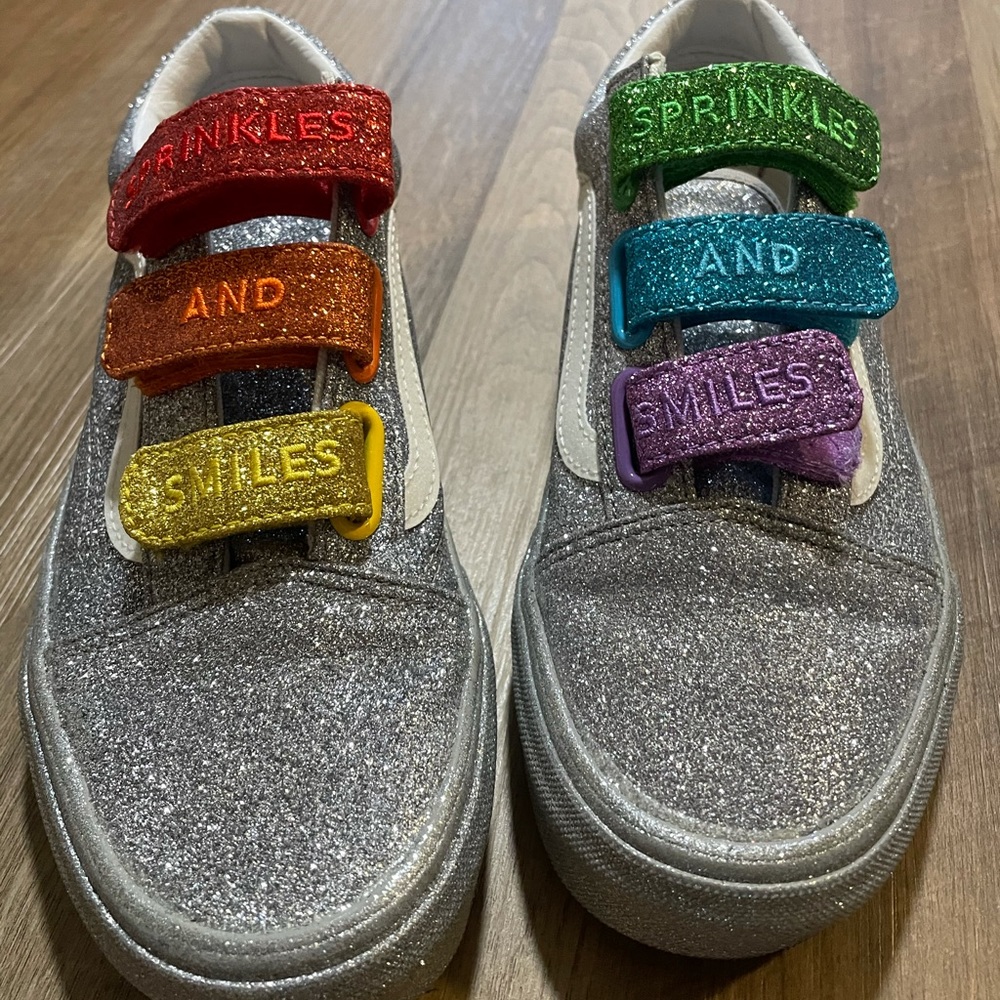 Vans Flour Shop Rainbow glitter shoes
